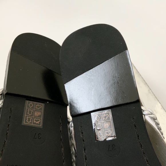 Sigerson Morrison Brock Silver Leather Flat Sandal Women’s Open Toe Mule Shoe 37 - Picture 6 of 6